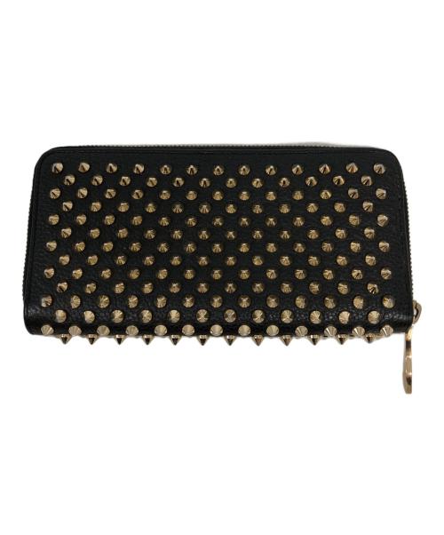 Christian Louboutin（クリスチャン・ルブタン）Christian Louboutin (クリスチャン・ルブタン) ラウンドジップウォレット ブラックの古着・服飾アイテム