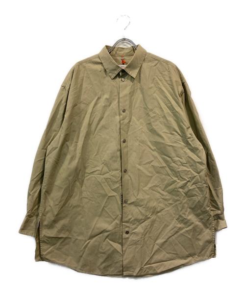 OAMC（オーエーエムシー）OAMC (オーエーエムシー) バックプリントシャツ ベージュ サイズ:Lの古着・服飾アイテム