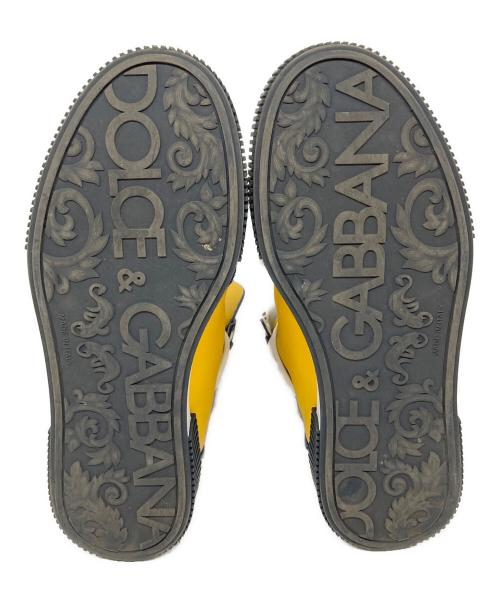DOLCE & GABBANA（ドルチェ＆ガッバーナ）DOLCE & GABBANA (ドルチェ＆ガッバーナ) ハイカットスニーカー ネイビー×イエロー サイズ:SIZE 5の古着・服飾アイテム