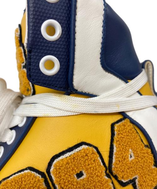DOLCE & GABBANA（ドルチェ＆ガッバーナ）DOLCE & GABBANA (ドルチェ＆ガッバーナ) ハイカットスニーカー ネイビー×イエロー サイズ:SIZE 5の古着・服飾アイテム