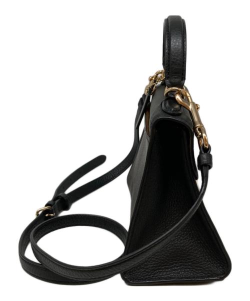 COACH（コーチ）COACH (コーチ) ペッパー サッチェル シグネチャー キャンバス ブラックの古着・服飾アイテム