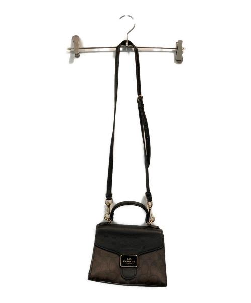 COACH（コーチ）COACH (コーチ) ペッパー サッチェル シグネチャー キャンバス ブラックの古着・服飾アイテム