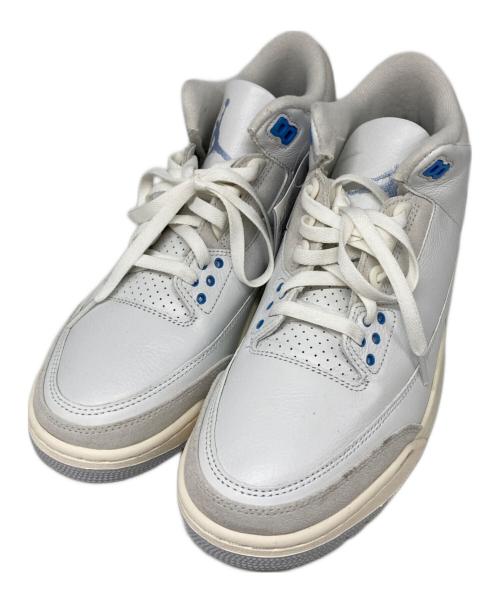 NIKE（ナイキ）NIKE (ナイキ) AIR JORDAN 3 RETR ブルー×ホワイト サイズ:SIZE 27.5cmの古着・服飾アイテム