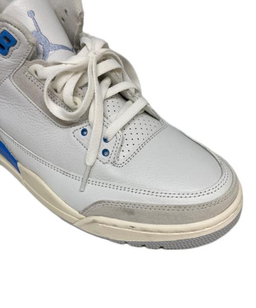 NIKE（ナイキ）NIKE (ナイキ) AIR JORDAN 3 RETR ブルー×ホワイト サイズ:SIZE 27.5cmの古着・服飾アイテム