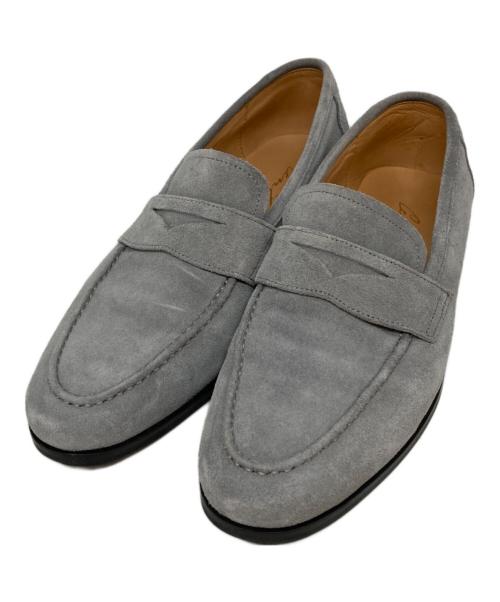 Cento Felina（チェントフェリーナ）Cento Felina (チェントフェリーナ) スウェードコインローファー グレー サイズ:SIZE 6 1/2の古着・服飾アイテム