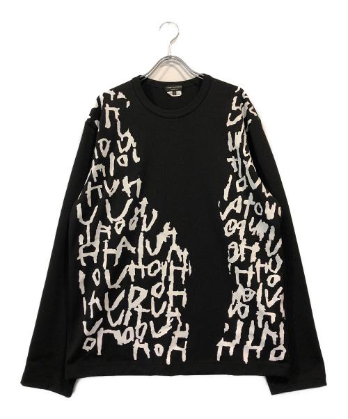 COMME des GARCONS HOMME PLUS（コムデギャルソンオムプリュス）COMME des GARCONS HOMME PLUS (コムデギャルソンオムプリュス) Edward Goss Printed Long Sleeve T-shirt ブラック サイズ:Lの古着・服飾アイテム