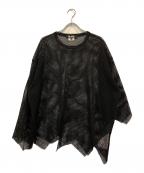BLACK COMME des GARCONSブラックコムデギャルソン）の古着「短冊プルオーバーメッシュカットソー」｜ブラック