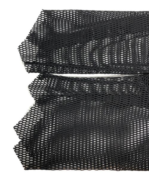 BLACK COMME des GARCONS（ブラックコムデギャルソン）BLACK COMME des GARCONS (ブラックコムデギャルソン) 短冊プルオーバーメッシュカットソー ブラック サイズ:Lの古着・服飾アイテム