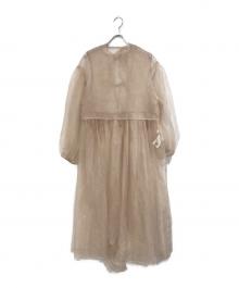 perna（ペルナ）の古着「オーガンジーレイヤードワンピース」｜ベージュ
