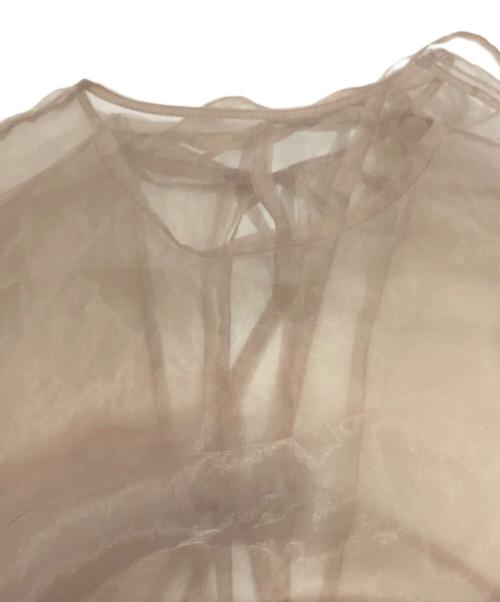 perna（ペルナ）perna (ペルナ) オーガンジーレイヤードワンピース ベージュ サイズ:SIZE Freeの古着・服飾アイテム