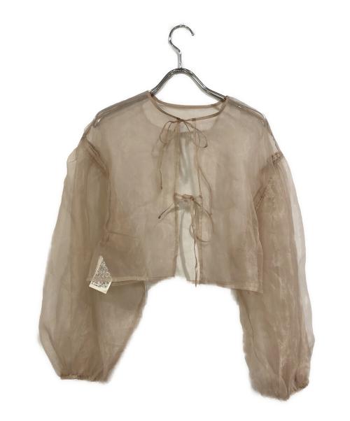 perna（ペルナ）perna (ペルナ) オーガンジーレイヤードワンピース ベージュ サイズ:SIZE Freeの古着・服飾アイテム