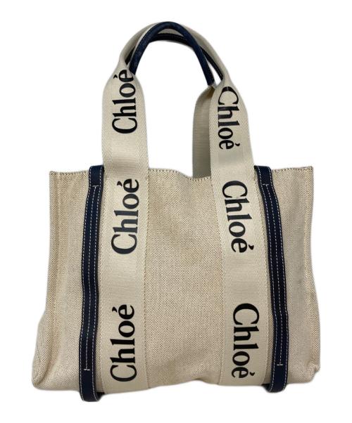 Chloe（クロエ）Chloe (クロエ) ウッディトートバッグ ベージュの古着・服飾アイテム