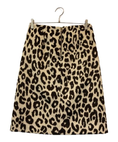 DRAWER（ドゥロワー）Drawer (ドゥロワー) レオパードハラコスカート ブラック×ベージュ サイズ:Fの古着・服飾アイテム
