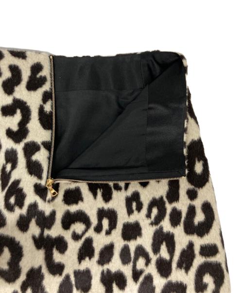 DRAWER（ドゥロワー）Drawer (ドゥロワー) レオパードハラコスカート ブラック×ベージュ サイズ:Fの古着・服飾アイテム