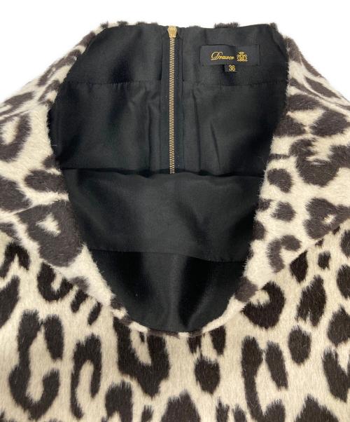 DRAWER（ドゥロワー）Drawer (ドゥロワー) レオパードハラコスカート ブラック×ベージュ サイズ:Fの古着・服飾アイテム