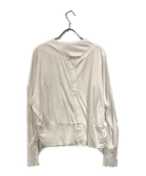 ENFOLD（エンフォルド）ENFOLD (エンフォルド) スビン天竺 カーブレイヤーヘムT/SH Tシャツ ホワイト サイズ:SIZE 38の古着・服飾アイテム