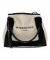 BALENCIAGA（バレンシアガ）の古着「ネイビーカバス XS 2wayバッグ」｜ブラック×ベージュ