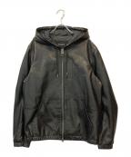 COACHコーチ）の古着「レザー トレーナー」｜ブラック