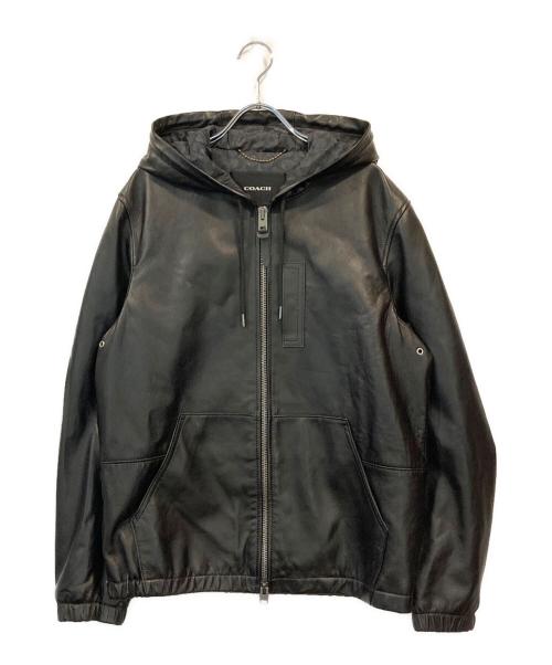 COACH（コーチ）COACH (コーチ) レザー トレーナー ブラック サイズ:SIZE Sの古着・服飾アイテム