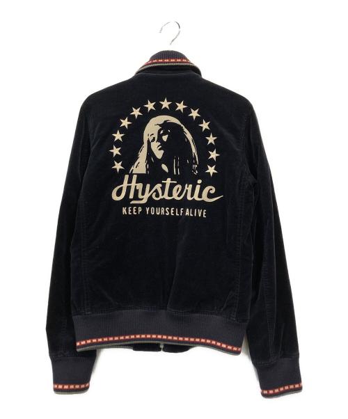 Hysteric Glamour（ヒステリックグラマー）Hysteric Glamour (ヒステリックグラマー) ベロアジップジャケット ネイビー サイズ:FREEの古着・服飾アイテム