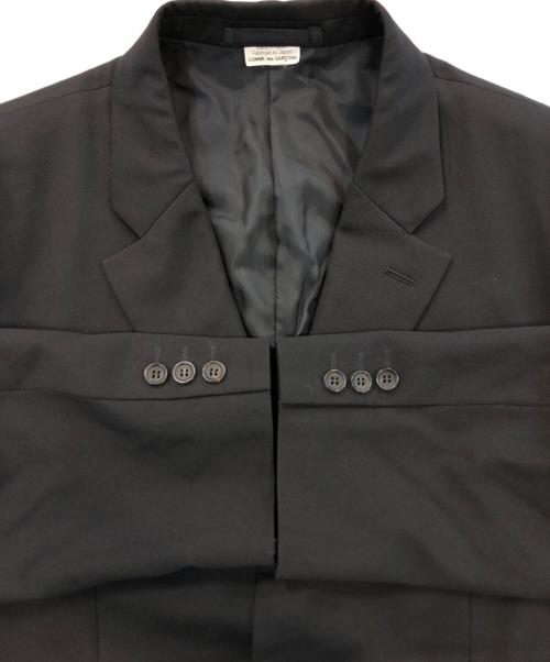 COMME des GARCONS HOMME PLUS（コムデギャルソンオムプリュス）COMME des GARCONS HOMME PLUS (コムデギャルソンオムプリュス) 3Bジャケットセットアップ ブラック サイズ:Lの古着・服飾アイテム