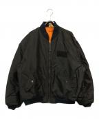 AVIREXアヴィレックス）の古着「バック刺繍MA-1ジャケット」｜ブラック