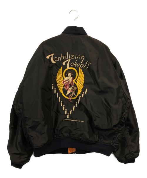 AVIREX（アヴィレックス）AVIREX (アヴィレックス) バック刺繍MA-1ジャケット ブラック サイズ:-の古着・服飾アイテム