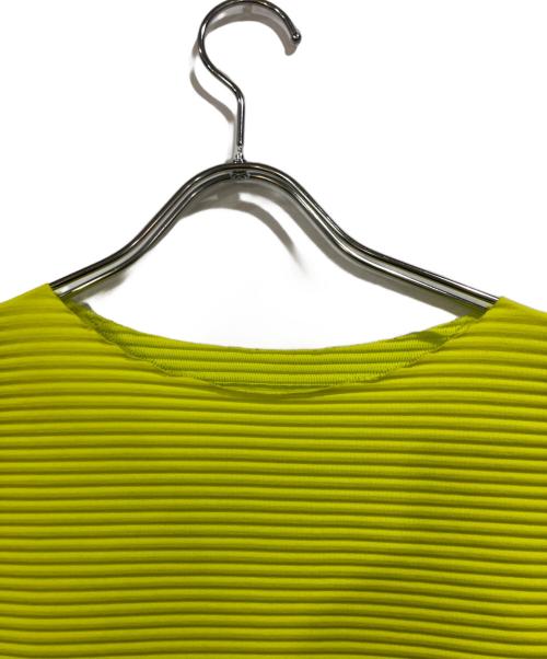 me ISSEY MIYAKE（ミーイッセイ ミヤケ）me ISSEY MIYAKE (ミーイッセイ ミヤケ) プリーツフリンジカットソー イエロー サイズ:Freeの古着・服飾アイテム