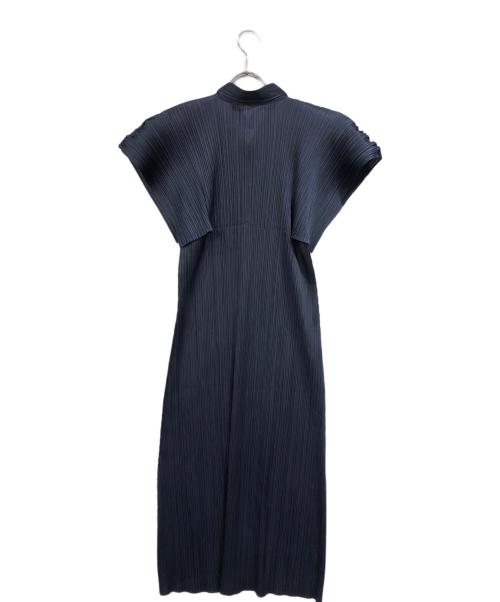PLEATS PLEASE（プリーツプリーズ）PLEATS PLEASE (プリーツプリーズ) プリーツワンピース ネイビー サイズ:3の古着・服飾アイテム