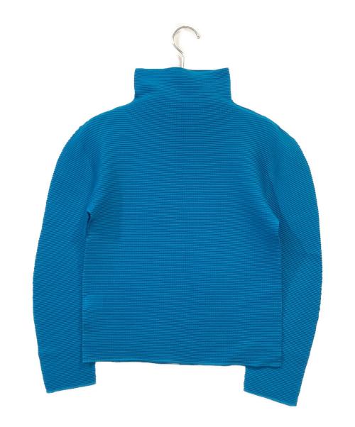 me ISSEY MIYAKE（ミーイッセイ ミヤケ）me ISSEY MIYAKE (ミーイッセイ ミヤケ) ハイネックプリーツカットソー ブルー サイズ:SIZE Freeの古着・服飾アイテム