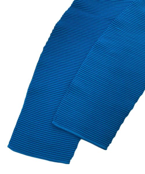 me ISSEY MIYAKE（ミーイッセイ ミヤケ）me ISSEY MIYAKE (ミーイッセイ ミヤケ) ハイネックプリーツカットソー ブルー サイズ:SIZE Freeの古着・服飾アイテム