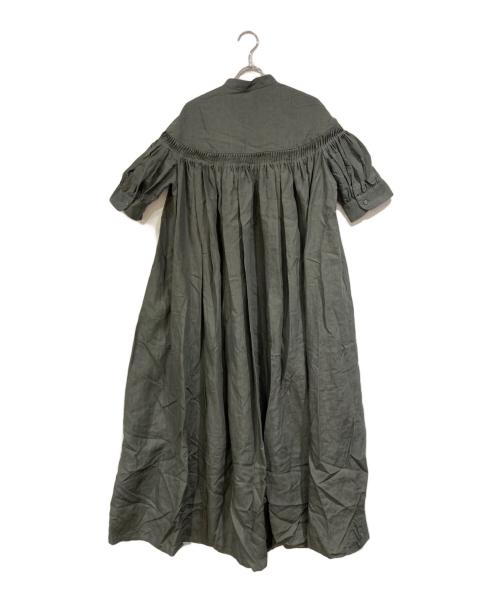 SCYE（サイ）SCYE (サイ) リネン ピンタックドレス グリーン サイズ:SIZE38の古着・服飾アイテム
