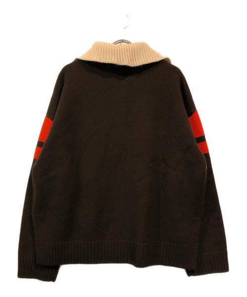 WALES BONNER（ウェールズボナー）WALES BONNER (ウェールズボナー) CALM POLO レッド×ブラウン サイズ:XS 未使用品の古着・服飾アイテム