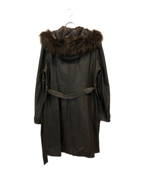 BALMAIN（バルマン）BALMAIN (バルマン) シープレザーコート ブラウン サイズ:SIZE 11の古着・服飾アイテム