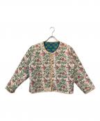 SZ Blockprintsエスゼットブロックプリント）の古着「Reversible Quilted Jacket」｜ホワイト×グリーン