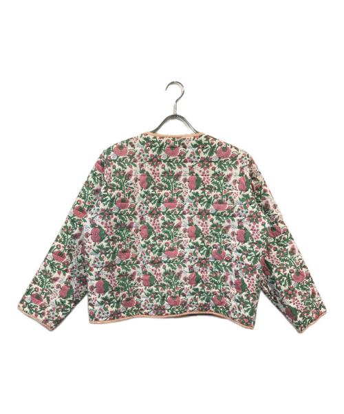 SZ Blockprints（エスゼットブロックプリント）SZ Blockprints (エスゼットブロックプリント) Reversible Quilted Jacket ホワイト×グリーン サイズ:-の古着・服飾アイテム