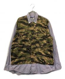 JUNYA WATANABE COMME des GARCONS MAN PINK（ジュンヤワタナベ コムデギャルソンマン ピンク）の古着「TIGER CAMO SHIRT」｜ブルー