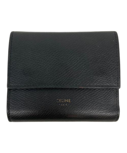 CELINE（セリーヌ）CELINE (セリーヌ) 3つ折り財布 ブラックの古着・服飾アイテム