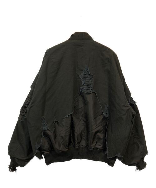 FR(13)NDS（フレンズ）FR(13)NDS (フレンズ) ダメージ加工ブルゾン ブラック サイズ:SIZE Freeの古着・服飾アイテム