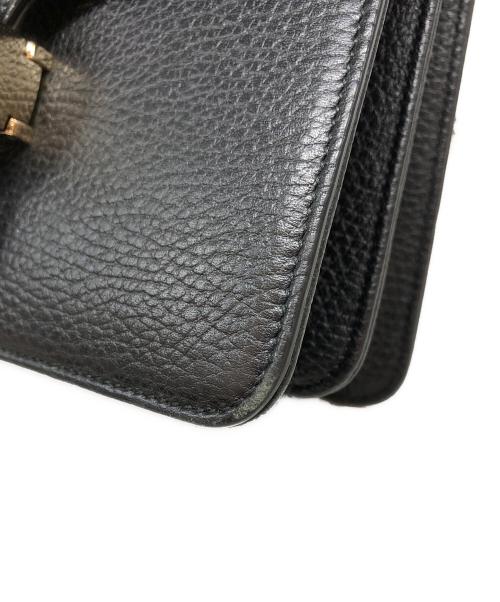 GUCCI（グッチ）GUCCI (グッチ) インターロッキングG チェーンショルダーバッグ ブラックの古着・服飾アイテム