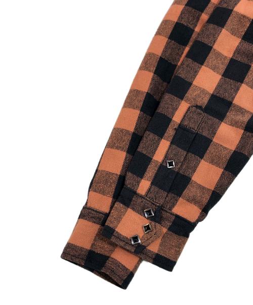 WEST RIDE（ウエストライド）WEST RIDE (ウエストライド) バッファローチェックボアネルシャツ ブラック×ブラウン サイズ:SIZE Mの古着・服飾アイテム