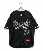SUPREMEシュプリーム）の古着「Swords Baseball Jersey」｜ブラック