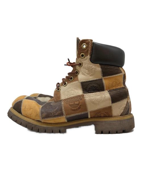 Timberland（ティンバーランド）Timberland (ティンバーランド) 限定パッチワークブーツ ベージュ サイズ:SIZE 9の古着・服飾アイテム