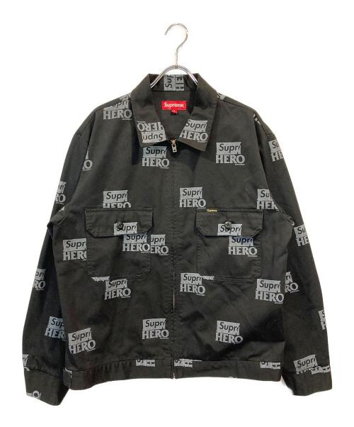 SUPREME（シュプリーム）Supreme (シュプリーム) アンタイヒーロー ワークジャケット ブラック×グレー サイズ:SIZE Mの古着・服飾アイテム