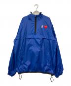 PLAY COMME des GARCONS×K-WAYプレイコムデギャルソン×ケイウェイ）の古着「コラボプリントアノラックパーカー」｜ブルー