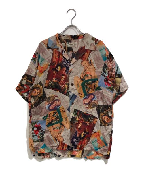 Sun Surf（サンサーフ）Sun Surf (サンサーフ) ガールプリントアロハシャツ ベージュ サイズ:SIZE Mの古着・服飾アイテム