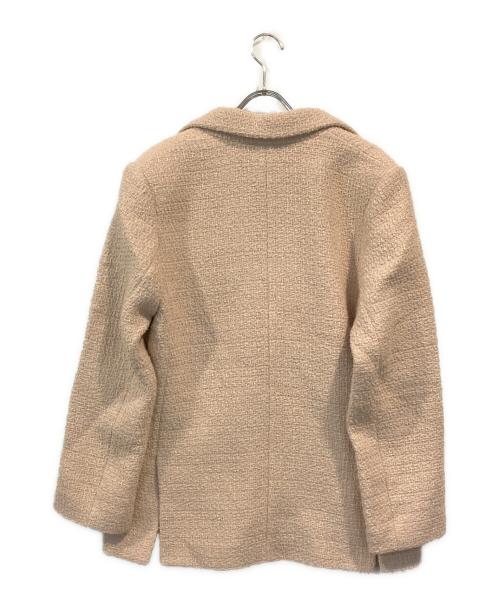 Apuweiser-riche（アプワイザーリッシェ）Apuweiser-riche (アプワイザーリッシェ) ツイードシングル釦ジャケット ピンク サイズ:SIZE 1の古着・服飾アイテム