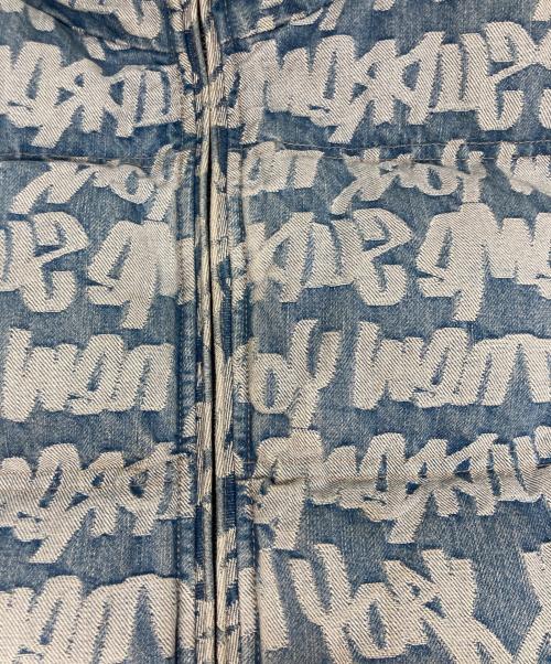 SUPREME（シュプリーム）Supreme (シュプリーム) Fat Tip Jacquard Denim Puffer Jacket インディゴ サイズ:Lの古着・服飾アイテム