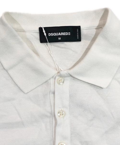 DSQUARED2（ディースクエアード）DSQUARED2 (ディースクエアード) ワッペンポロシャツ ホワイト サイズ:SIZE Mの古着・服飾アイテム