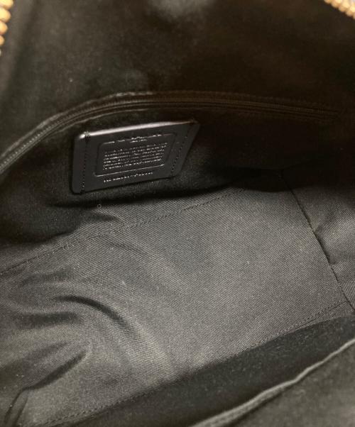 COACH（コーチ）COACH (コーチ) ローアン サッチェル シグネチャー キャンバス ブラウン×ブラックの古着・服飾アイテム